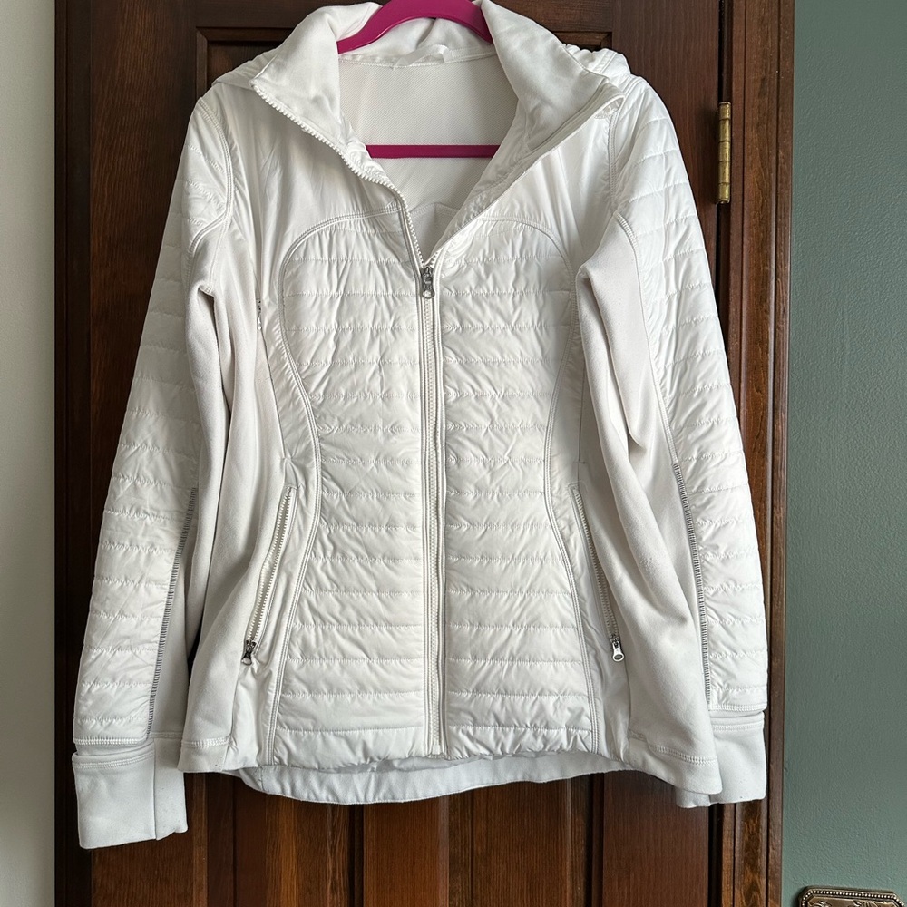 lululemon athletica white First Mile Jacket